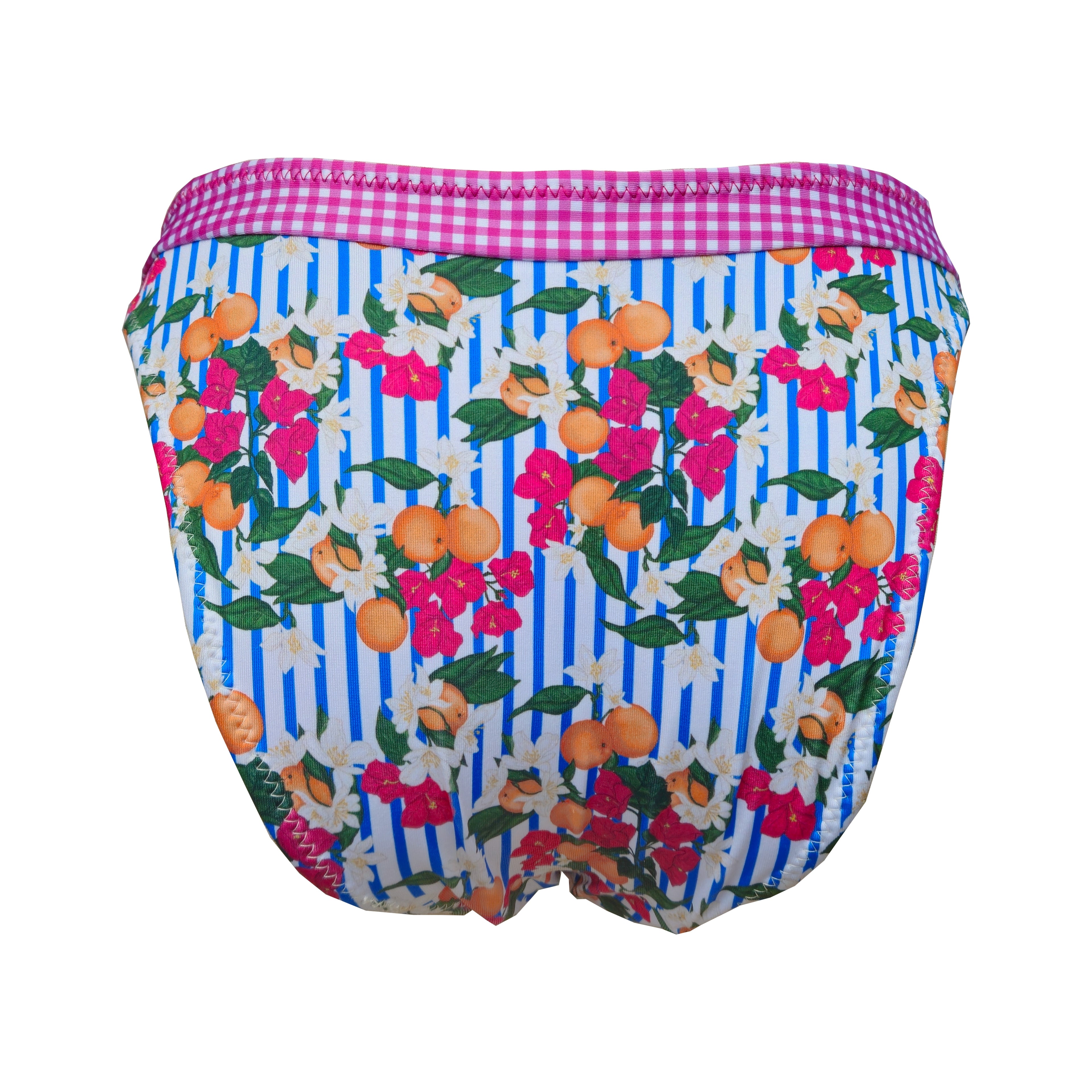 Braguita de bikini corte clásico estampado Egeo y vichy