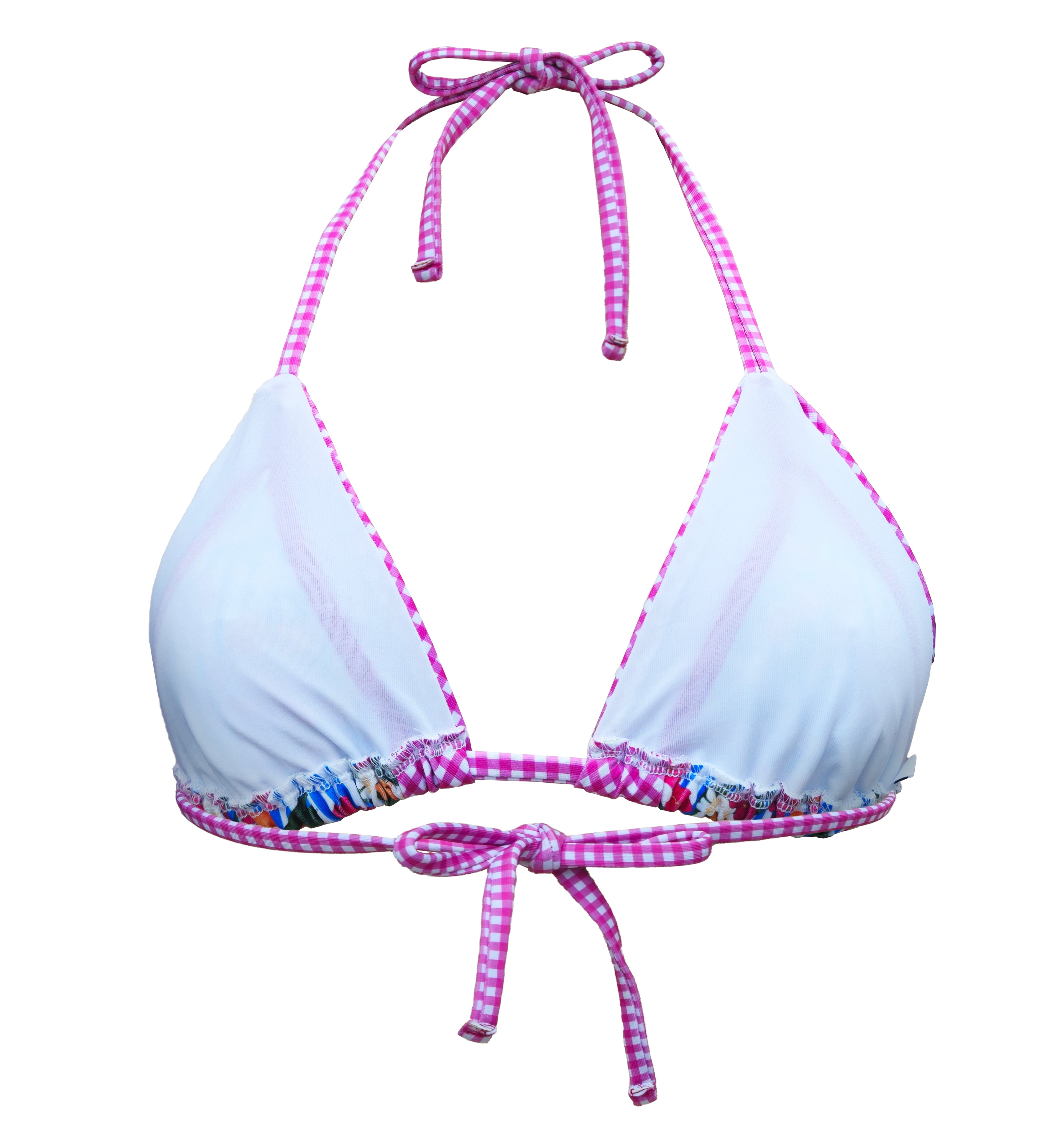 Top bikini cortina estampado Egeo y vichy