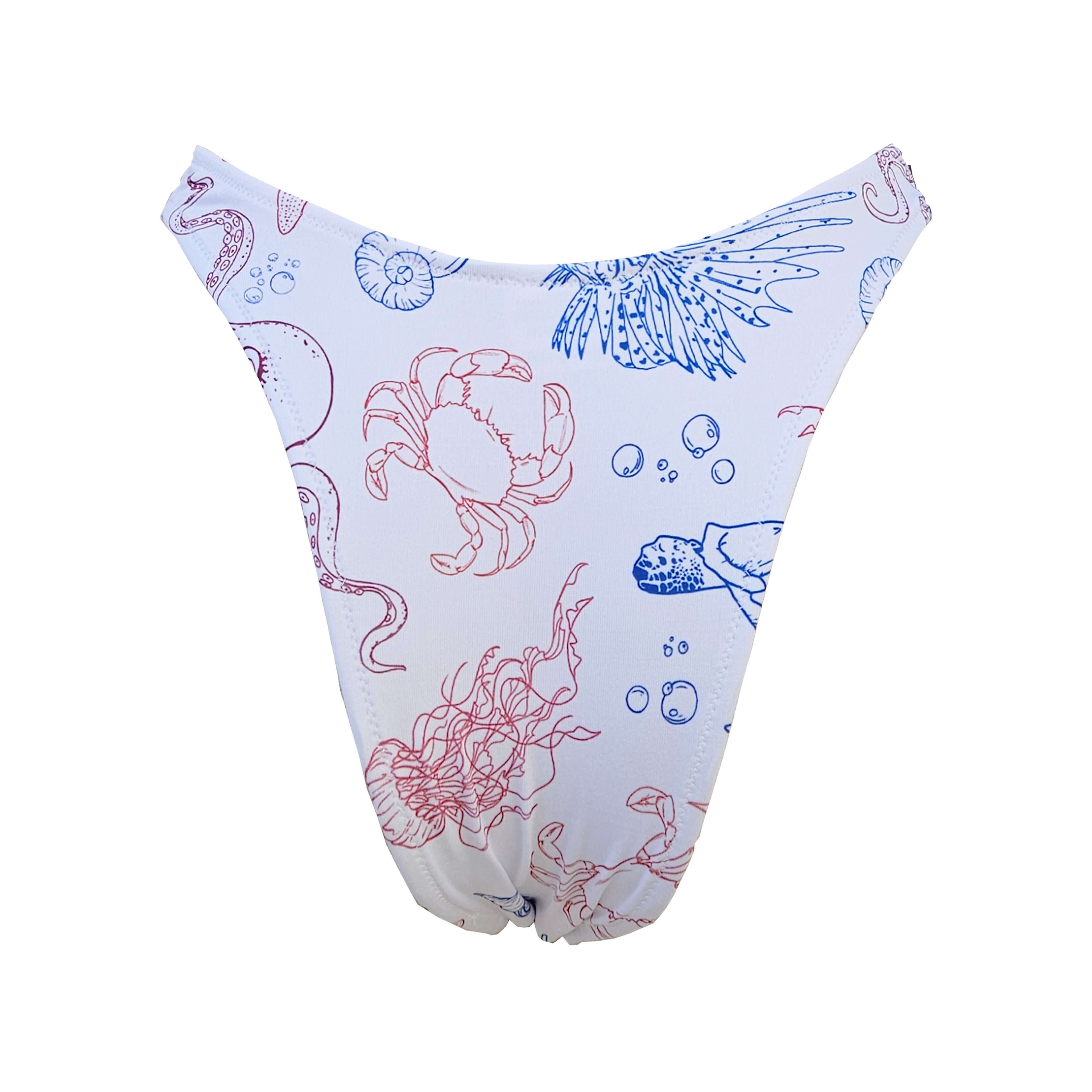 Braguita de bikini corte en V estampado Deepsea