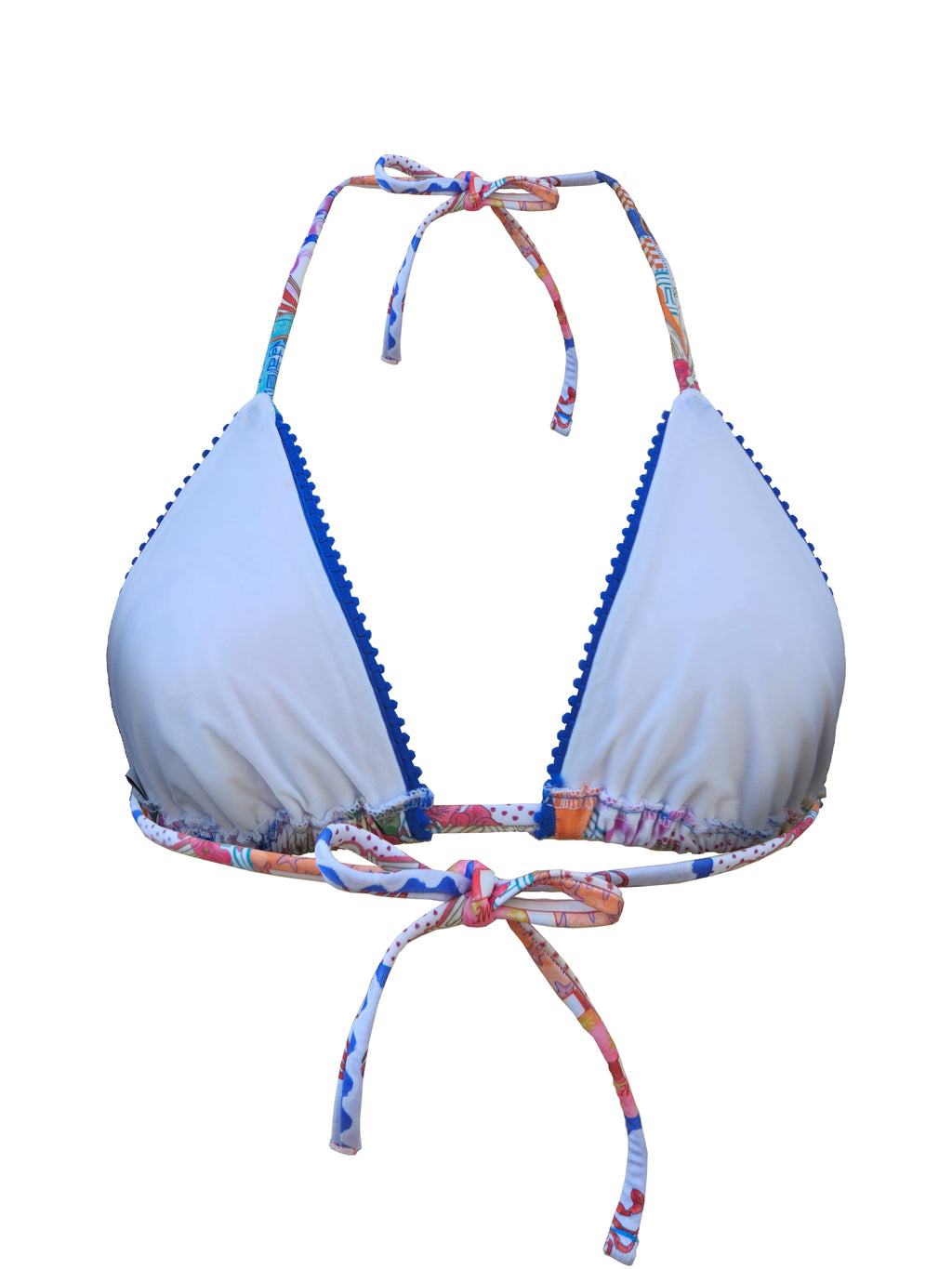 Top bikini cortina estampado Postcard