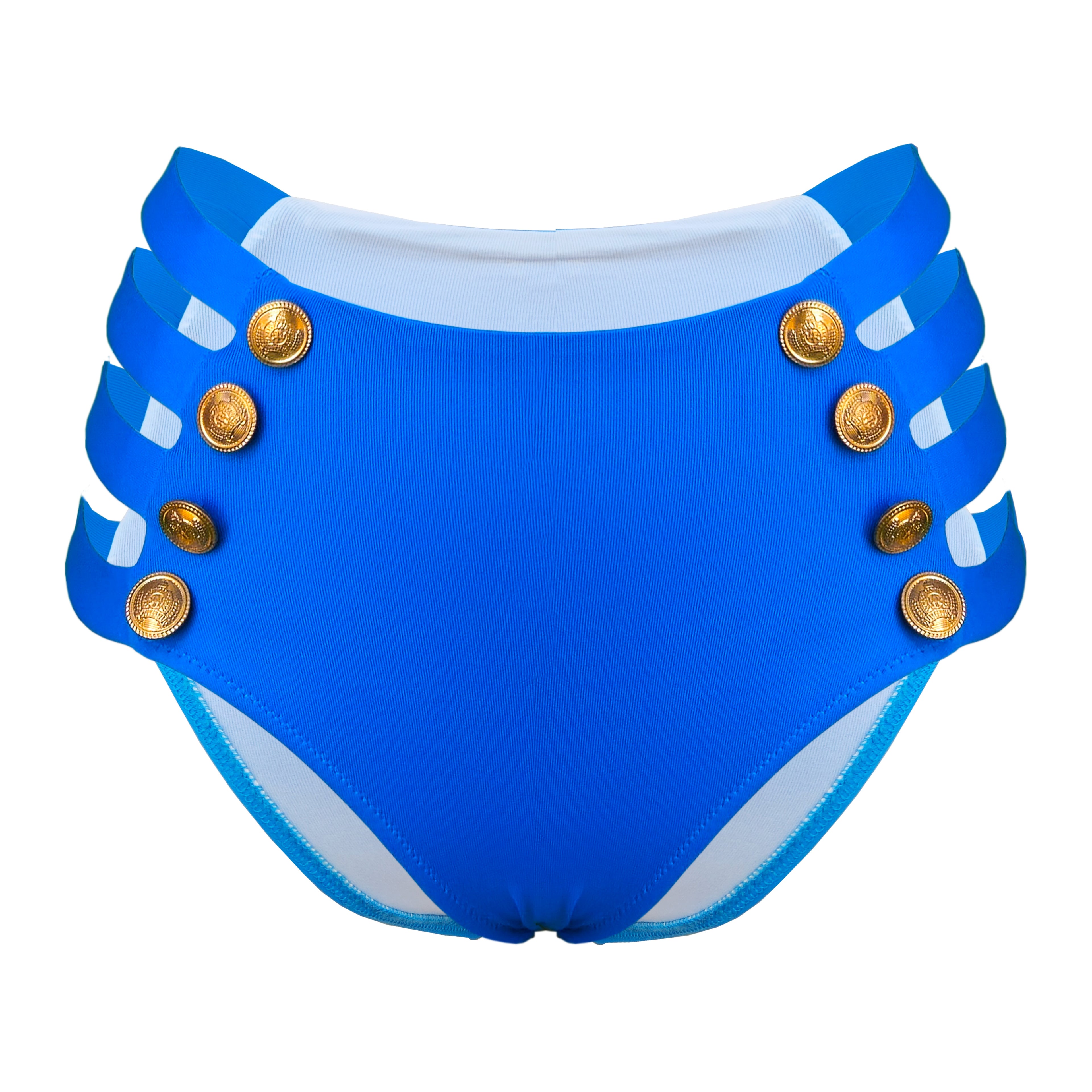 Braguita alta navy con aberturas