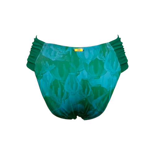 Braga arruchada verde con estampado farolillos