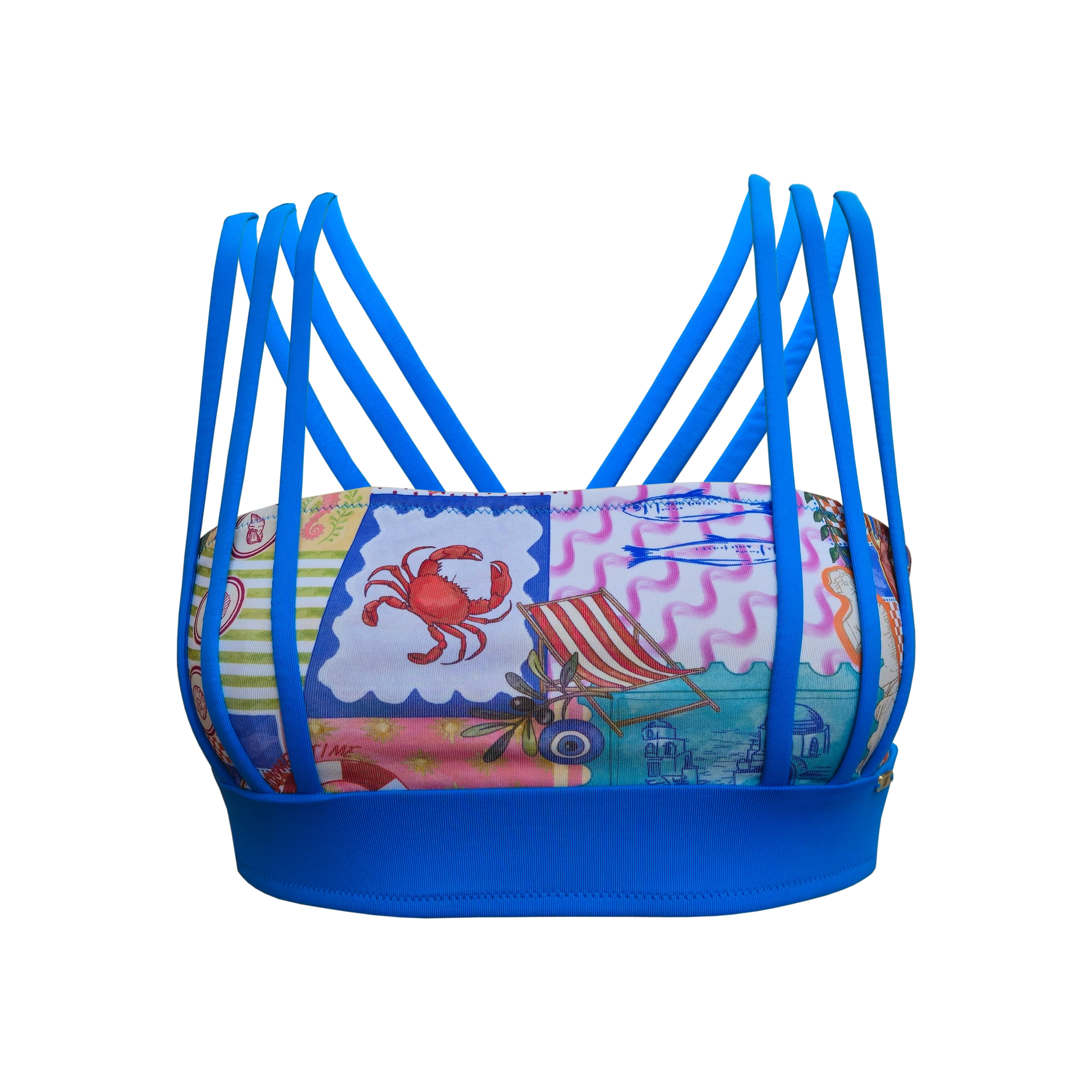 Top de bikini deportivo con tirantes cruzados